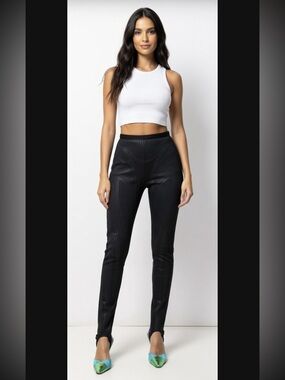 Mugler Women Panneled Moto Leggings FR38 US28 6 
$825